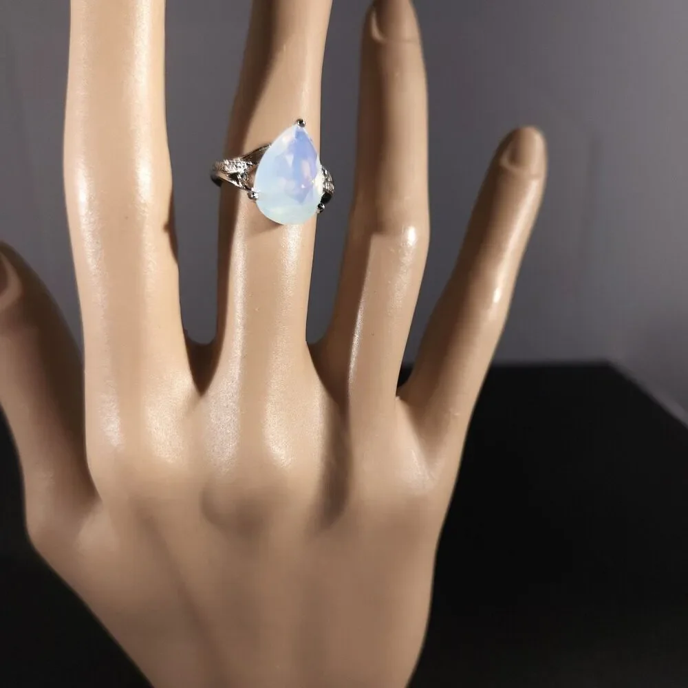 Opal Ring Sterling Silver Size 6-3/4